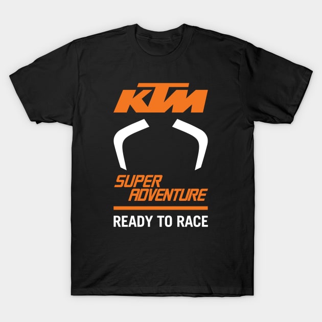 KTM Super Adventure DRL Signature Tee Black T-Shirt by tushalb